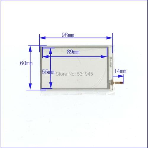 ZhiYuSun 3.5Inch Touch Screen 98mm*60mm FOR MP4 for game touch panel XWT337 on display for Digital 98*60 touchsereens glass