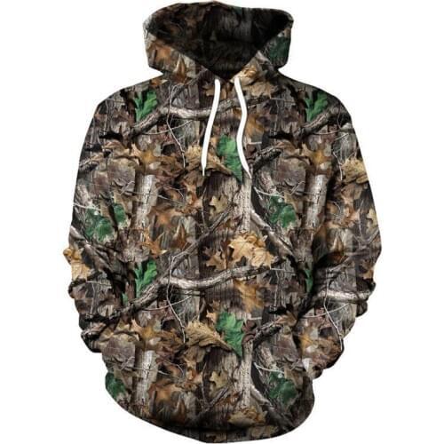 Maple Leaves Camouflage 3d Hoodies Men Women Outdoor Fishing Camping Hunting Clothing Unisex Hooded Coats Tops