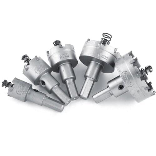 5pcs/set 20 25 30 40 50mm HSS Hole Saw Drill Bits Carbide Tip Core Metalworking Hole Cutter Tools Wood Metal Drilling Cutters