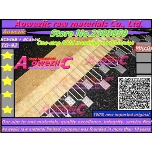 Aoweziic 100% new imported original BC546B BC556B C546B C556B TO-92 Fever power amplifier tube (1 pairs)