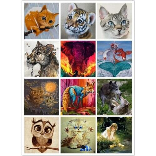 DIY 5D Diamond Painting full square Mosaic Cartoon Cute Pet Animal Handmade Diamond Cross-stitch Set Diamond Embroidery