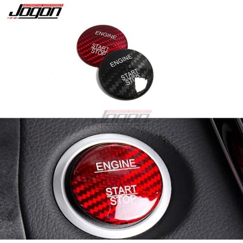 For Mercedes Benz C Class W205 C180 C200 C250 C300 C400 C63 S Carbon Fiber Start Stop Engine Button Key Trim Sticker Cover