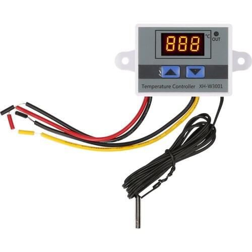 Electronic Temperature Controller LED Display Thermostat Module Temperature Control Module Switch Waterproof NTC Probe -50~110