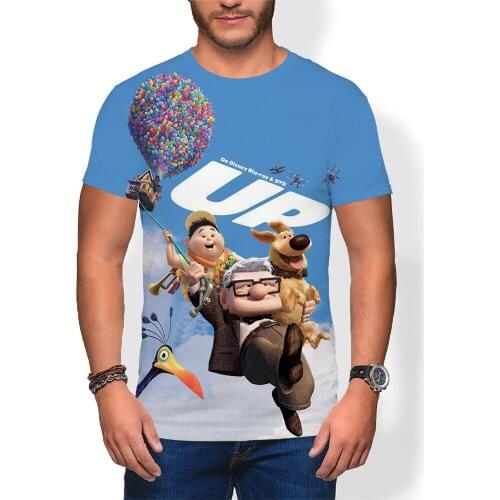 Up Movie Fashion oversized t shirt for men 3D Printed Anime cartoon Children Boys Girls Summer Short Sleeve T-shirt
