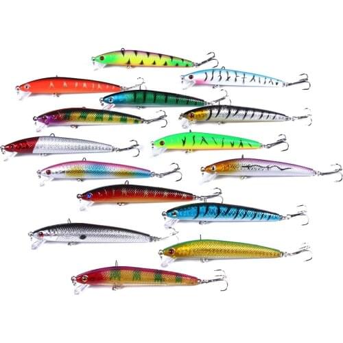 HENGJIA Fishing Lure in Bait Deep Swim Hard Bait Fish Tackle 10CM 7.5G Float Minnow Fishing Wobbler Crankbait #2