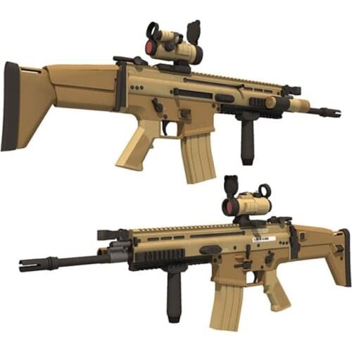 98cm Scale 1:1 SCAR Rifle Gun Classic Cosplay Props 3D Paper Model Manual DIY Papercrafts Cosplay for Kids Adults Outdoor Games