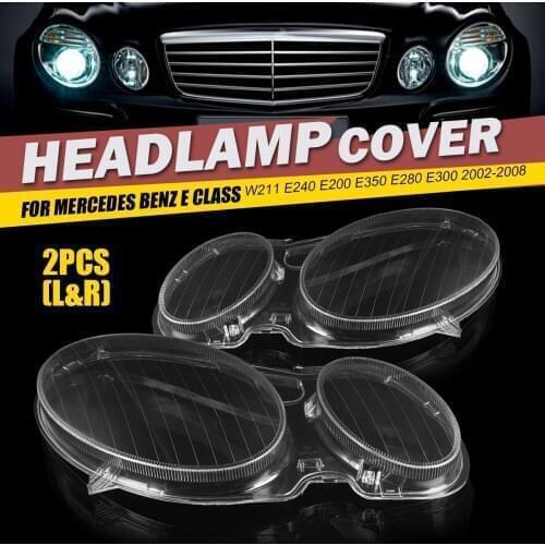 Left/Right Car Headlight Fog Light Lens Cover Shell Headlamp Lenses Cover For Mercedes For Benz E Class W211 E320 E350 2006-2008