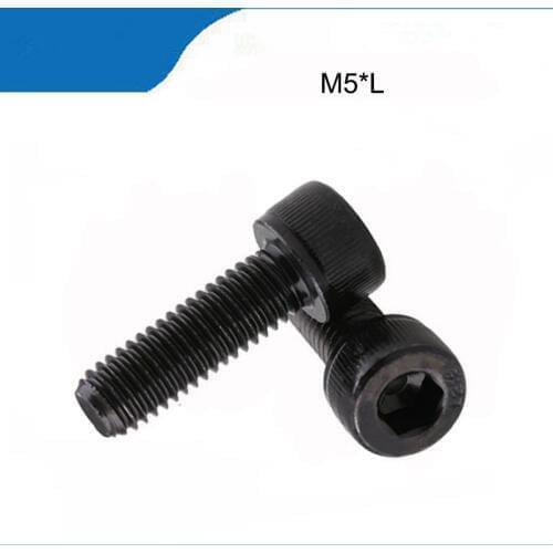 M5*8/10/12/16/20/25/30mm DIN912 Grade 12.9 Alloy Black Steel Hexagon Socket Head Cap Furniture Screws