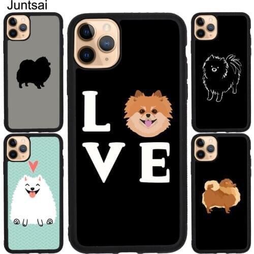Pomeranian Dog Case For iPhone X XR XS Max 5S SE 2020 6S 8 7 Plus 12 mini 11 Pro Max Rubber Back Cover
