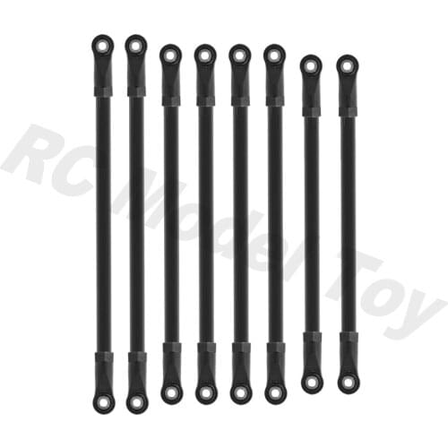 8pcs/Set Metal Link Set Plastic Rod End for 1/10 RC Crawler Car Axial SCX10 II 90046 D90 Traxxas TRX4 TRX-4