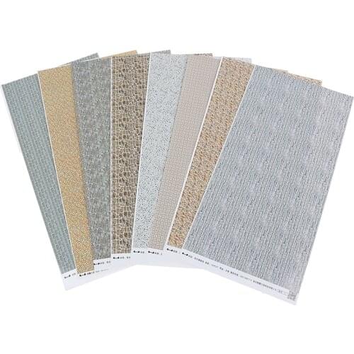 2Pcs Dollhouse Floor Sticker Kitchen Bathroom Wall Paste Wood Floor Wall Paper Christmas Doll House Floor Decoration Accessories