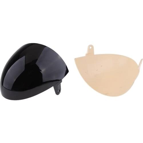 2pcs Motorcycle Rear Seat Cowl Passenger Pillion Fairing Tail Cover for Honda CB125S CB550 CL350 450, ABS Plastic - Black+Beige