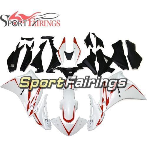 ABS Plastic Injection Motorcycle Full Fairings For Honda CBR250R 2011 2012 2013 2014 Bodywork Pearl White Red Stripes Cowling