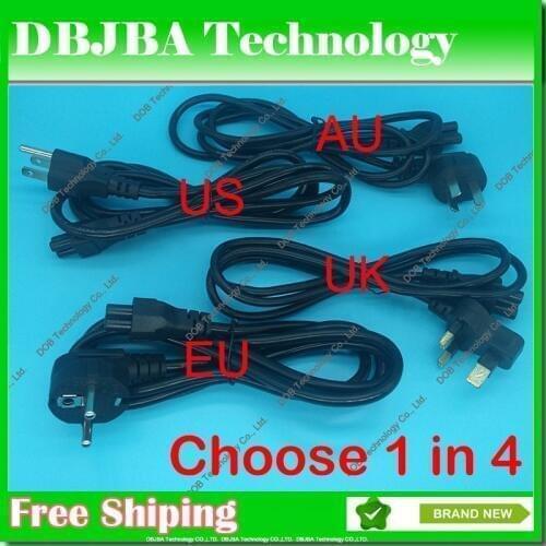 Wholesale EU AU US UK Plug 3Pin AC Power Cord Cable For Dell HP SONY Acer Lenovo IBM Samsung ASUS Fujitsu Toshiba laptop adapter