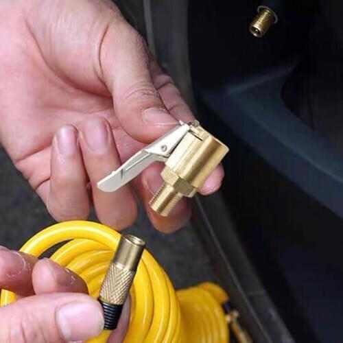 8mm Car Tyre Wheel Tire Air Chuck Inflator Car Pump Valve Clip Connector Adapter