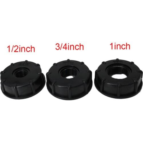 IBC Adapter Tap Connector Replacement Valve Fitting 1/2 Inch 3/4 Inch 1 Inch Thread for Home Garden Water Connectors Black