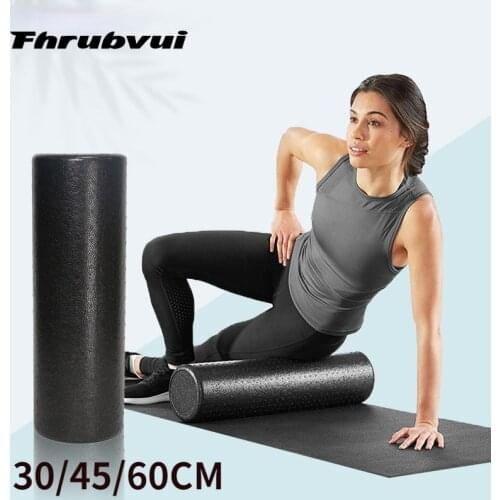 3 Sizes Pilates Foam Roller Black Yoga Foam Roller 30/45/60CM Exercise Equipment Massage Roller Body For Women/Men