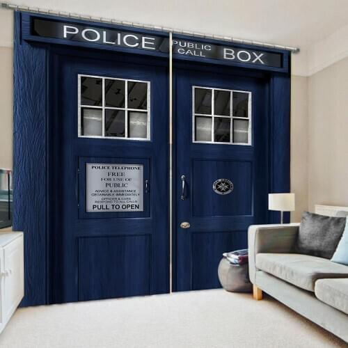 Luxury Blackout 3D Window Curtains For Living Room Bedroom blue window curtains stereoscopic curtains