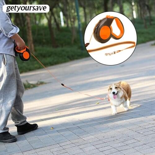 Dog Leash Tape Measure Automatic Retractable Leash for Dogs 3/5/8 M Luminous Puppy Cat Lead Nylon Traction Rope Pets Supplies