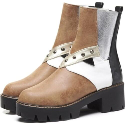 Big Size boots women shoes ankle boots for women ladies boots shoes woman winter Waterproof Taiwan