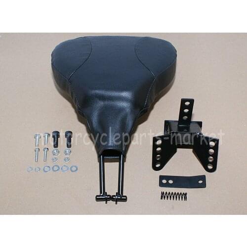 Motorcycle Black PU Detachable Adjustable Driver Rider Backrest Pad For Harley Touring FLHT Electra Street Road Glide 1988-2008