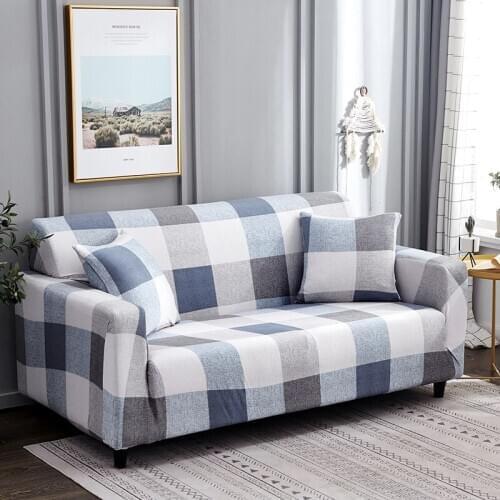 Lattice Elastic Sofa Cover Sofa Couch Cover Slipcovers Chair Protector Sofa Covers for Living Room Single/Two/Three/Four Seat