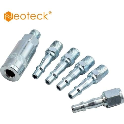 Neoteck Air Line Hose Compressor Fitting Connector Quick Release Set Male 1/4" BSP Compatible with PCL Fittings