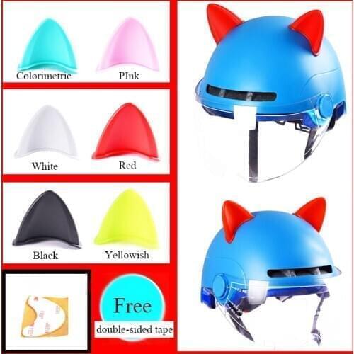 2PCS/Set Car Motorcycle Helmet Cat Ears Motocross Full Face Off Road Helmet Decoration Sticker Cosplay Car Accessori Car styling