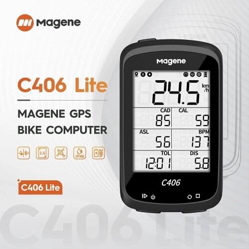 Magene C406 Lite Bike Computer Wireless GPS Speedometer Waterproof Road MTB Bicycle Bluetooth ANT with Cadence Cycling Sensor