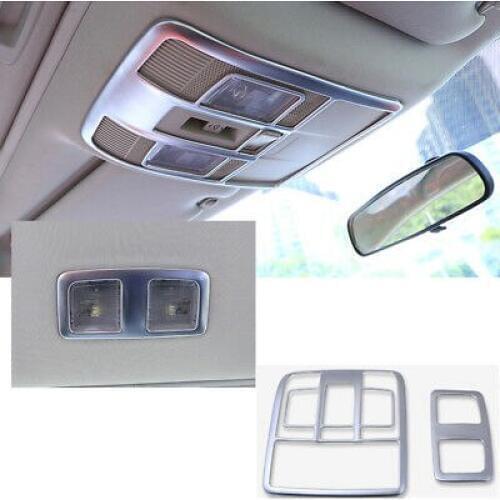 Inner Front + Rear Reading Light Lamp Cover Trim 2pcs For Mazda CX-3 2015 - 2018