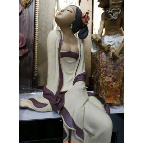 Japanese classic beauty Shiwan doll High-end luxury Zen ceramic girl Beauty figure Sculpture statue Home Decoration