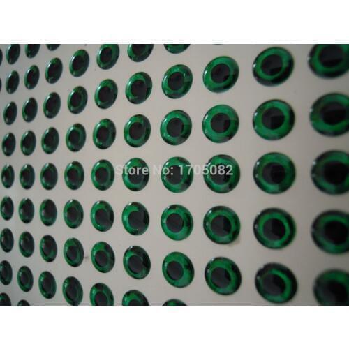 3mm Green 3D Holographic Fishing Lure Eyes, Fly Tying Jigs Crafts Dolls 500pcs/lot