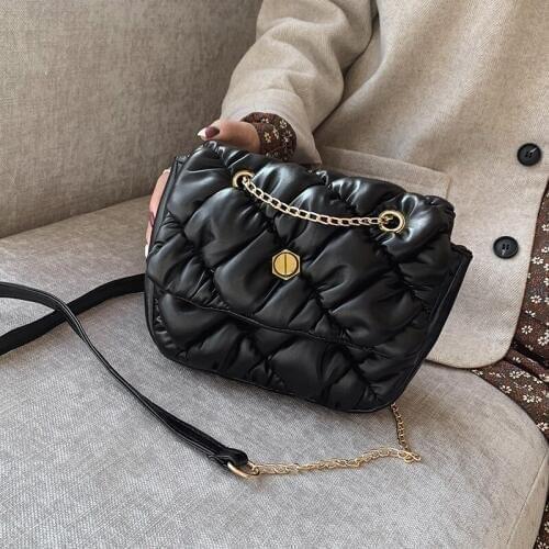 Small Quilted PU Leather Crossbody Bags For Women Fashion Chain Shoulder Messenger Bag Female Handbags And Purses Bolsa Feminina