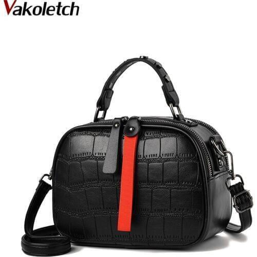 Ladies Shoulder Bags Contrast color Zipper Lattice Crossbody Bags Rivet Handbags Leisure PU Leather Messenger Women Bag KL745