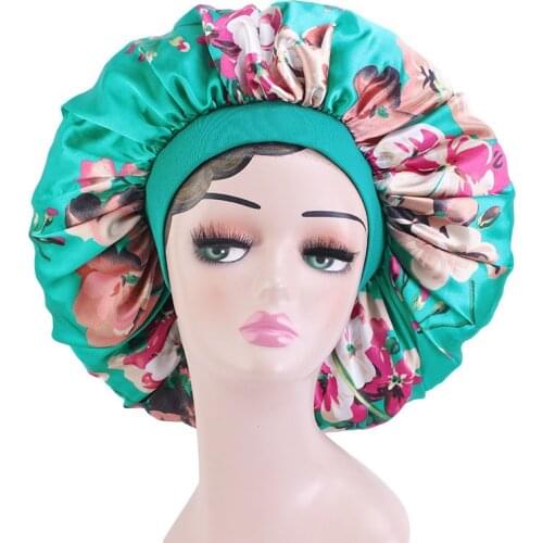 Women Silk Sleeping Cap Night Hat Head Cover Bonnet Satin Shower Caps