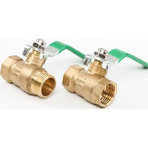 1/2'' Brass Ball Valve Male to Female Water Gas Oil Valve with lever handle Copper Plumbing Valve