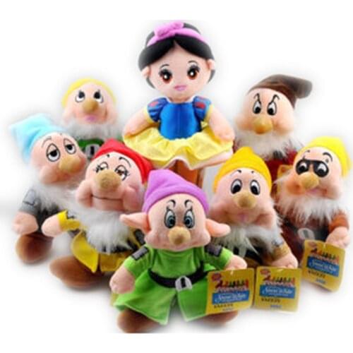 1set /lot =8pieces/lot plush Seven dwarfs doll gift Childrens toys