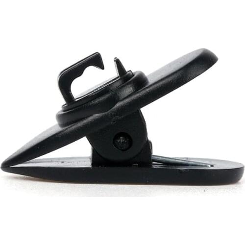 1pc Black Earphone Cable Cord Wire Lapel Clip Portable Durable Rotating Headphone Clip Smart Phone Headset Cord Clip Accessories