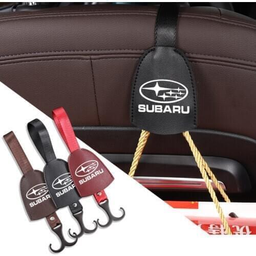 1Pcs Leather Car Seat Back Hook Multifunctional Hanging Bag Rack For Subaru Legacy WRX STI Impreza BRZ Forester XV Crosstrek