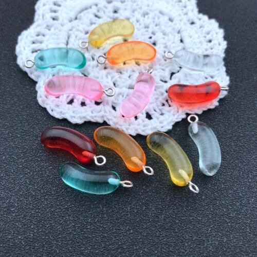 10pcs Kawaii Transparent Candy Charm Cute Cake Jewelry Pendant for Keychain, Earring, Scrapbooking, DIY Making, Necklace