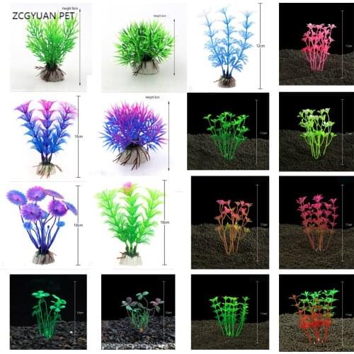 5-12CM Aquarium Artificial Plants Fish Tank Decoration Water Grass Decor View Decorations Aquarium Home Decoration Accessories