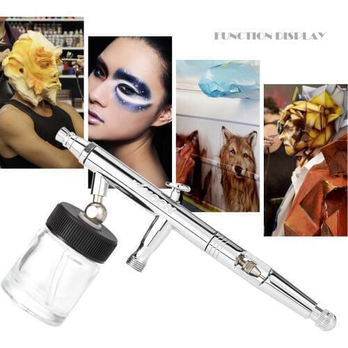 Siphon Feed Airbrush Dual-Action spray gun Kit Set aerografo for Art Craft Painting Auto Paint Hobby Air Brush Nail 0.5mm 22cc