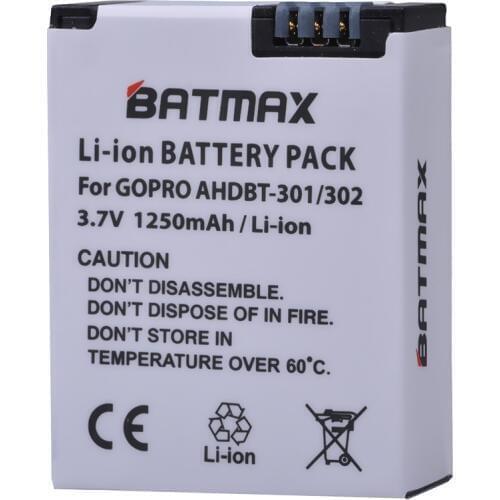 Batmax AHDBT-301 AHDBT301 AHDBT301 AHDBT302 Rechargeable Battery for GoPro HERO3+ HERO3 and GoPro AHDBT-201 AHDBT-301 AHDBT-302
