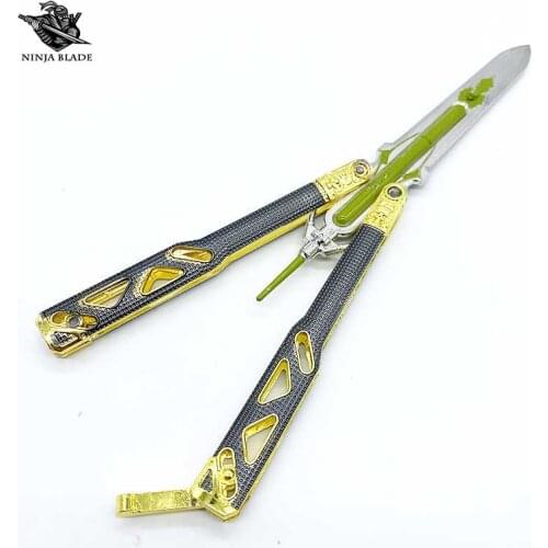 Apex Legends Octane Heirloom Butterfly Knife Octane Balisong Blunt Blade Metal Model for Display Game Collection Boyfriend Gifts