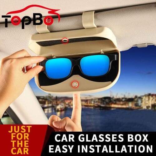 Auto Car Sunglasses Storage Holder Organizer Car Sun Visor Glasses Case Storage Box Glasses Holder Auto Accessories