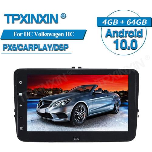 4+64G For Volkswagen HC Android 10 Radio Car Multimedia Player GPS Navigation Audio Stereo Screen DVD Head Unit Tape Recorder