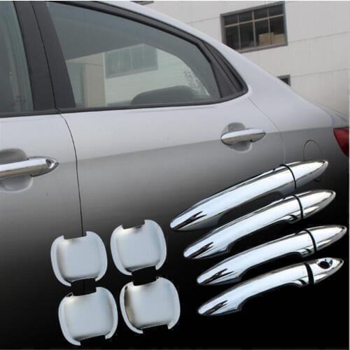 Car-styling ABS trim Chromium Styling door handle cover sticker Exterior decoration accessories case for KIA K2 Rio 2011-2016