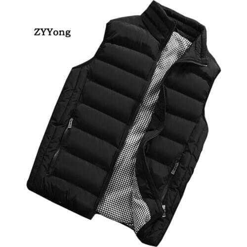 Brand Clothing Vest Jacket Mens New Autumn Warm Sleeveless Jacket Male Winter Casual Waistcoat Men Vest Plus Size Veste Homme
