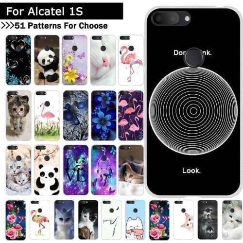 Case For Alcatel 1S 5024D 2019 5.5" Cover Printing Drawing Cute Cartoon Printed Phone Shell Capa Funda For Alcatel 1S 2019 Case