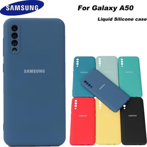 Samsung A50 Case galaxy a 50 2019 A505 A50S A30S Liquid Silicone case Silky Soft-Touch Protective Back Cover Anti-knock